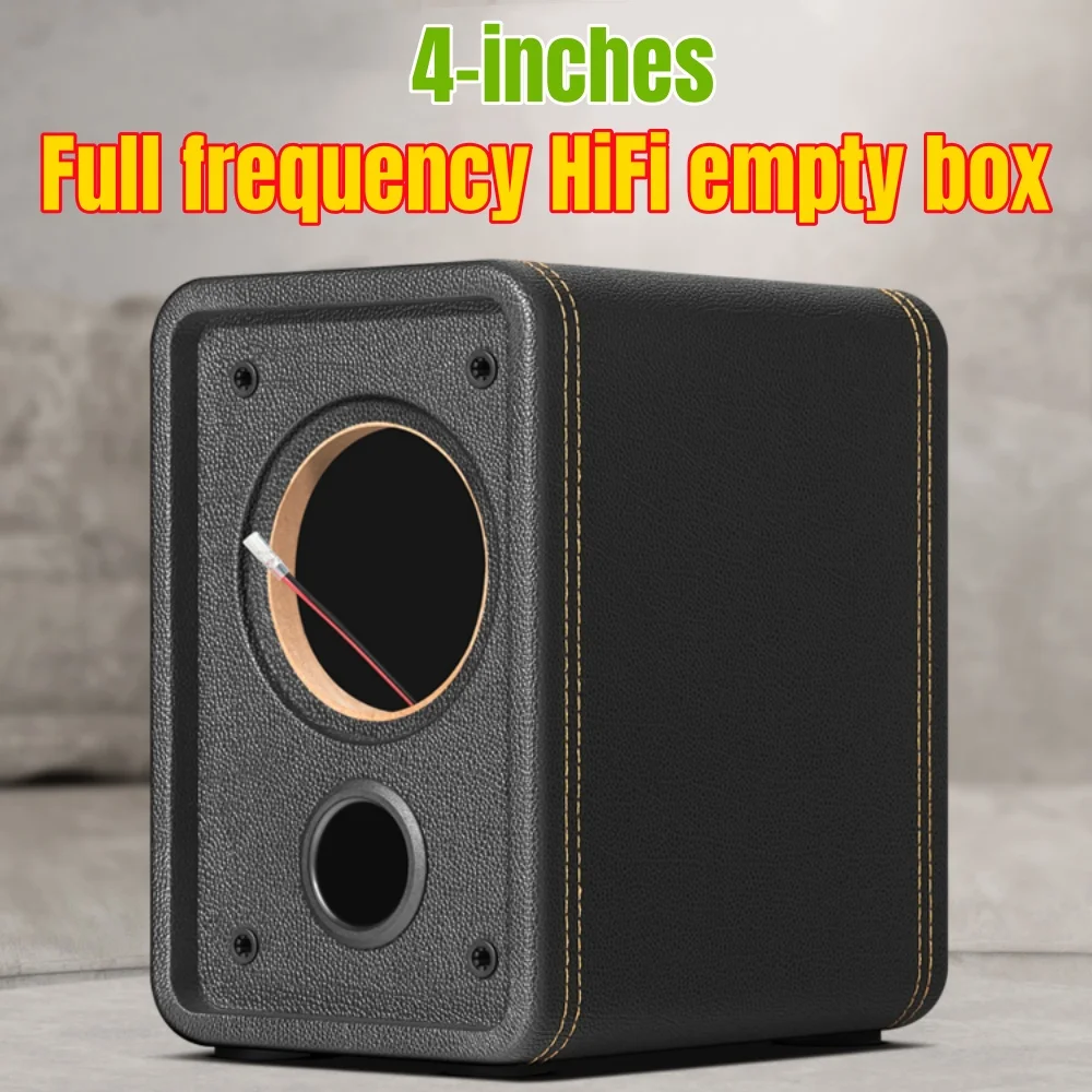 

DIY Audio Modification 1Pcs 4-inch Full Frequency Speaker Empty Box, Passive Sound Wooden Shell, Suitable for MarKaudio Speakers