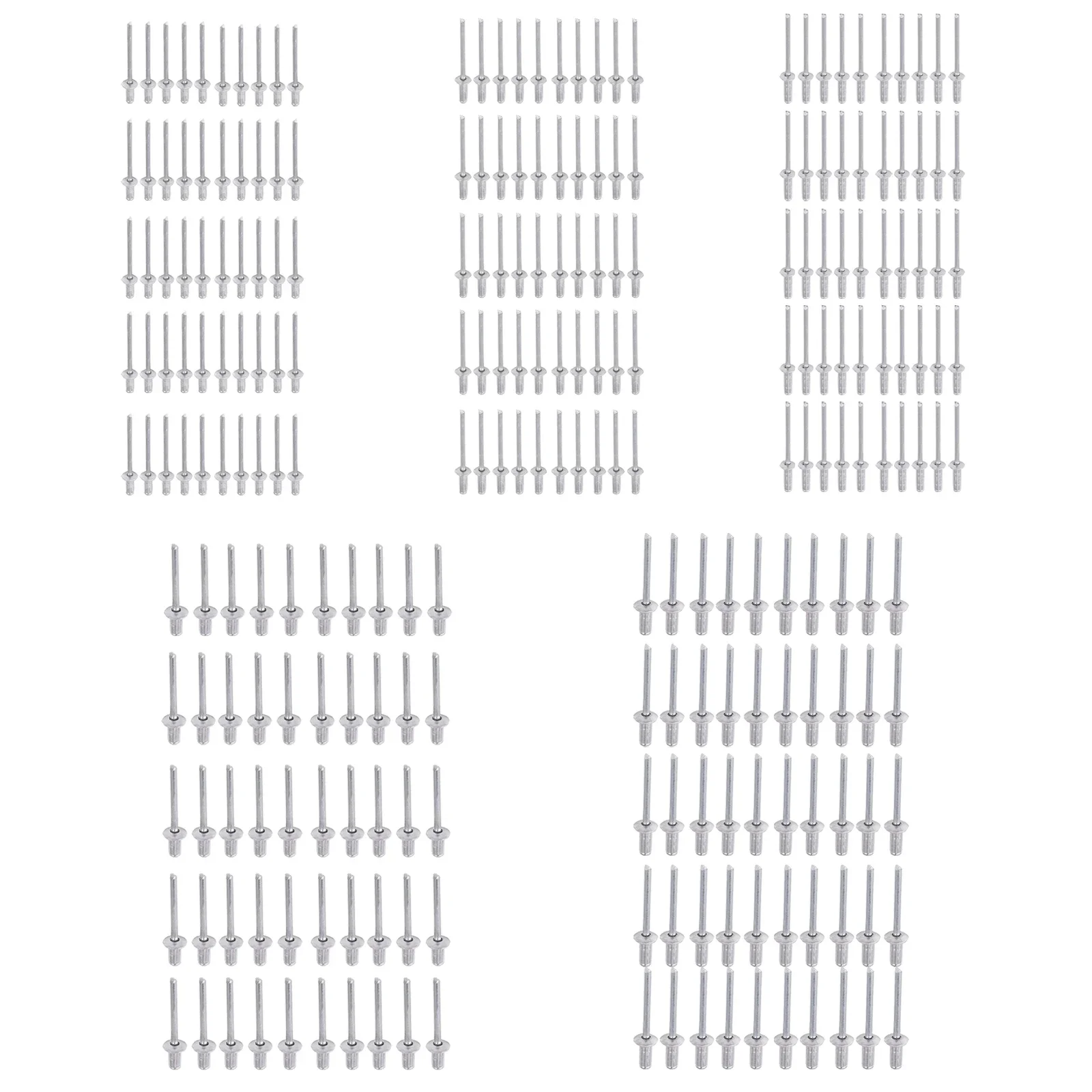 JUSTOOL Hand Rivet Nut Gun Set Rivet Lever Plier Nozzle size 3.2/4.0/4.8/6.0/6.4 mm Riveters Gun with 250pcs rivets for Riveting