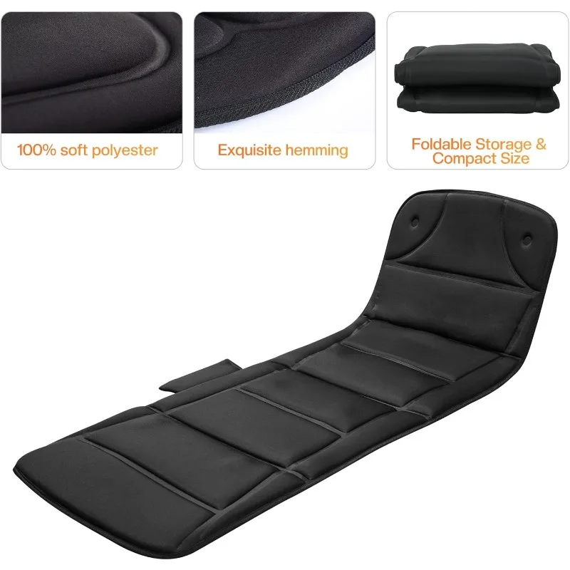

Massage Mat Full Body,Massager Chair Pad,10 Vibration Motors & 5 Massage Modes,Back Massager for Bed