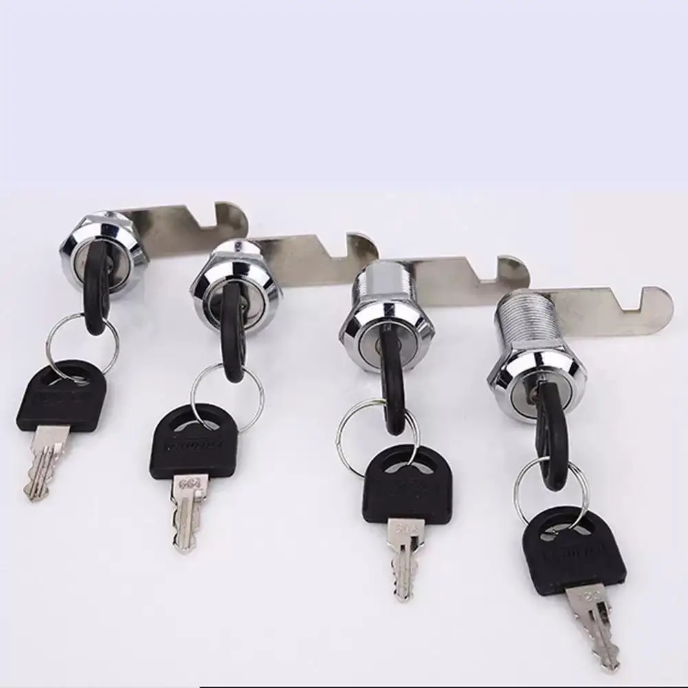

4 PCS Cam Lock Security Lock 16-30mm Cabinet Door Barrel Drawer Filing Cabinet Post Mail Box Furniture Locker Cupboard 2 Key