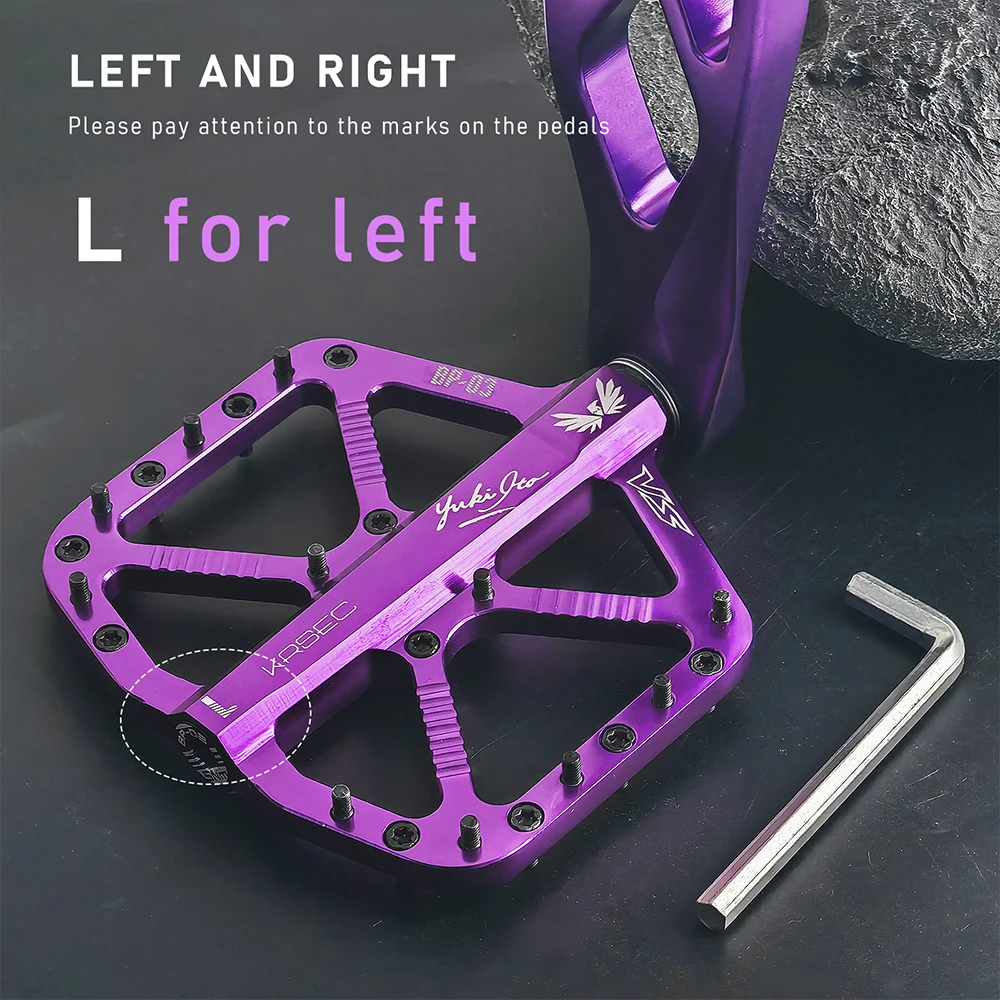 KRSEC CNC 3 محامل دواسات الدراجة خفيفة BMX الجبلية الطريق دواسات الدراجة عدم الانزلاق سبائك الألومنيوم أجزاء الدراجة الجبلية