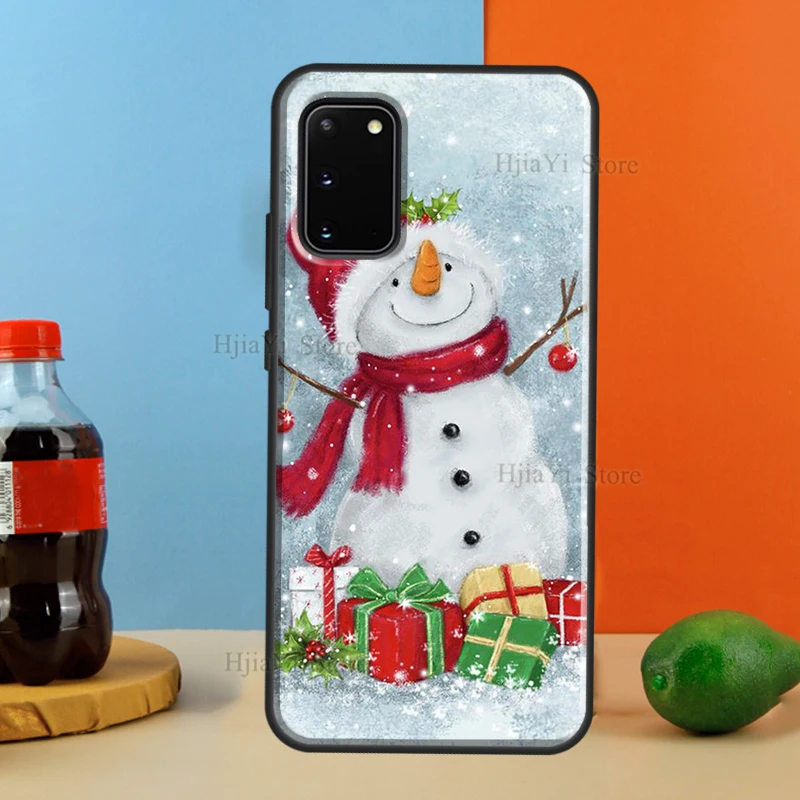 Santa Merry Christmas Snowman Case For Samsung Galaxy S21 Ultra S20 FE S8 S9 S10 Plus Note 10 Note 20 S22 Ultra Coque