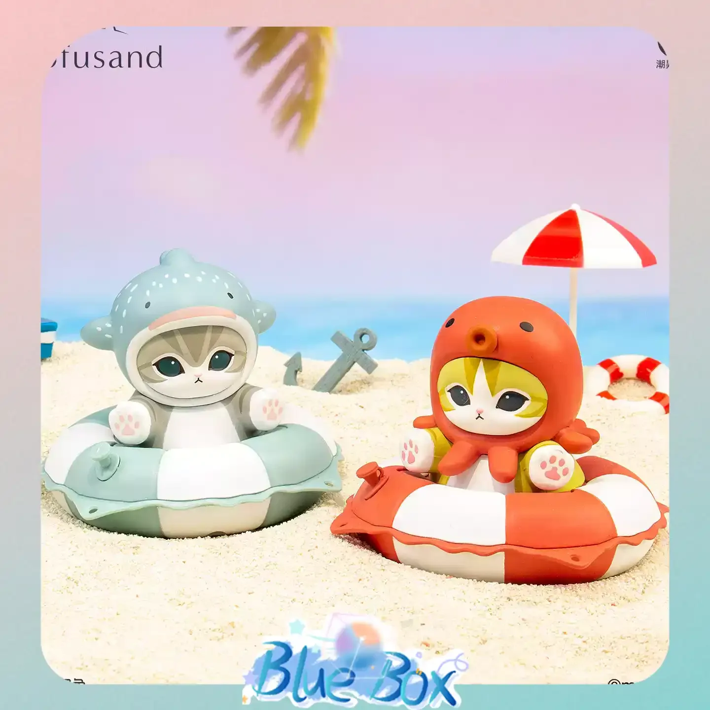 

Оригинальная серия плавательных кругов Mofusand: Кошка-акула с Гоблин-акулой, коллекционная фигурка в закрытой упаковке, милый декор для стола, подарок-сюрприз на день рождения, в наличии