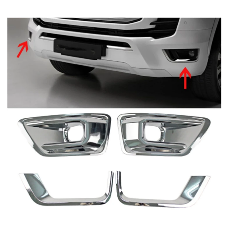 1 Set Fog Lamp Cover Fog Lamp Eyebrow Trim For Toyota Land Cruiser LC300 2021-2023 Front Fog Lamp Frame