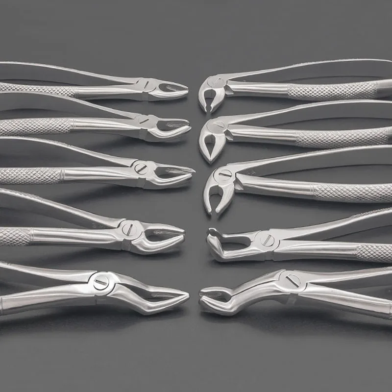 مجموعة ملقط لاستخراج الأسنان للبالغين/الأطفال، مجموعة ملقط لاستخراج الأسنان، أدوات طب الأسنان الجراحية أداة طب الأسنان