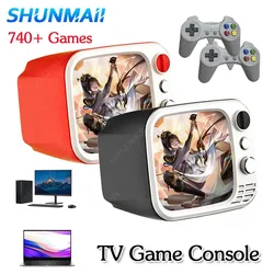 Console per videogiochi retrò H7 con doppio Gamepad 2.4G schermo da 3.5 pollici 740 + giochi lettore Video tascabile portatile per bambini regali per adulti