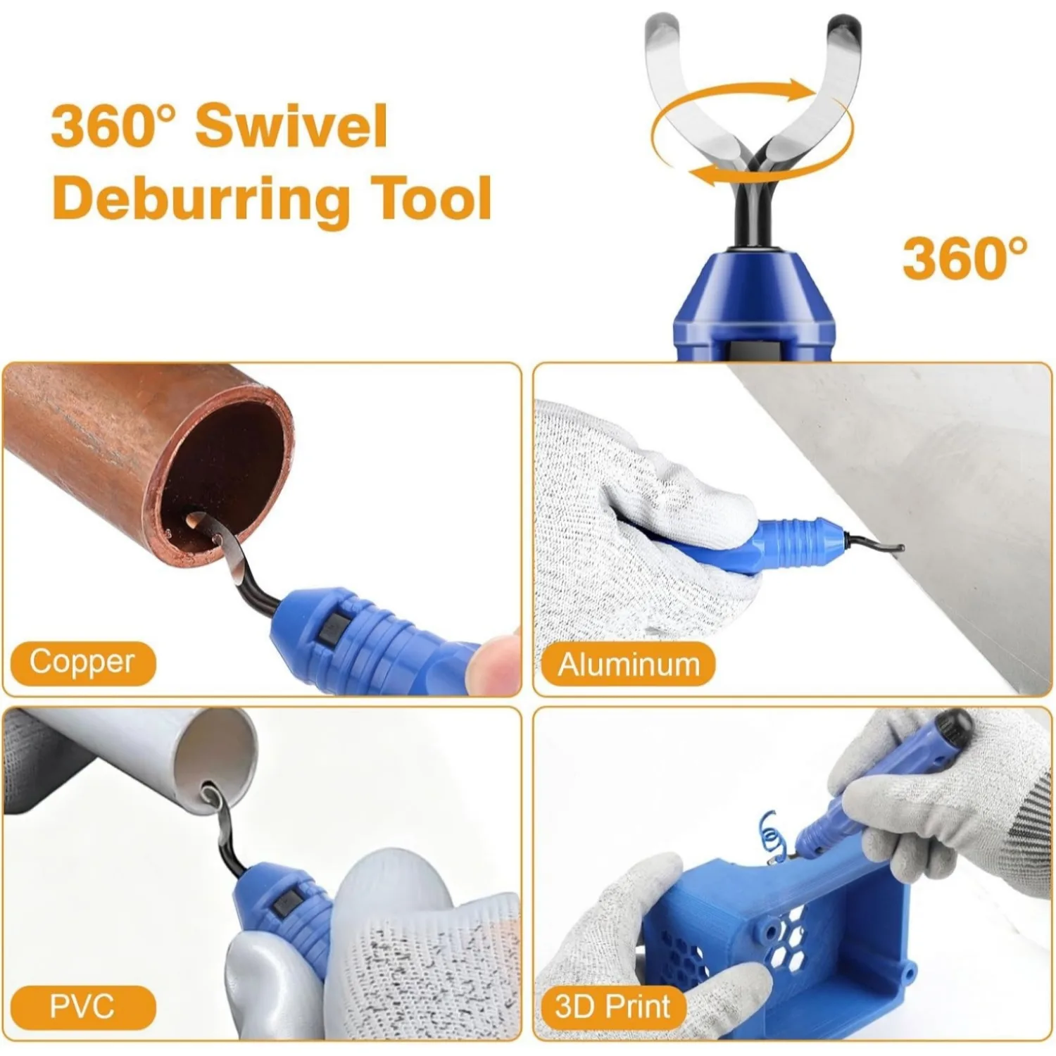 Ratcheting Pipe Cutter Compact Copper Pipe Cutter Deburring Tool with 11 BS1010 blades for Copper Aluminum PVC and Plastic Hoses
