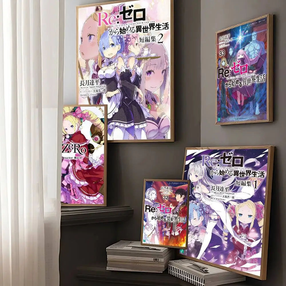 Pósteres de películas Re L-Life In A D-Different W-World From Z-Zero, pegatina de papel impermeable, decoración artística para cafetería y Bar