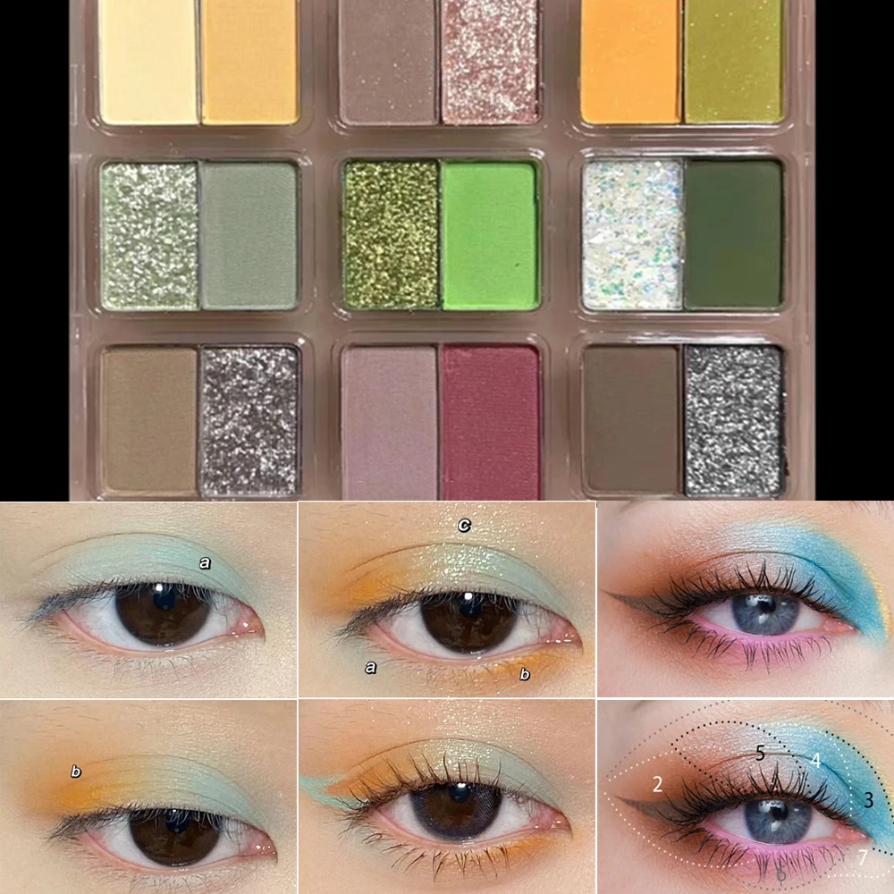 Palette de fards à barrage pailletés, 18 couleurs, poudre nacrée, délicat, facile à effacer, scintillant, nude, imperméable, look yeux, 256