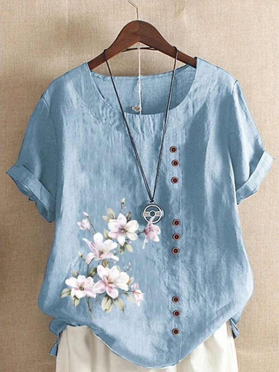 conjunto-de-duas-pecas-feminino-elegante-e-casual-camiseta-solta-de-algodao-e-linho-de-manga-curta-tamanhos-grandes-e-blusa