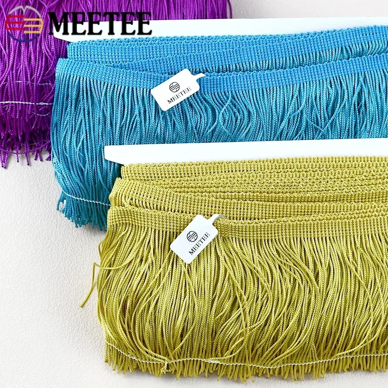 5 미터 Meetee 10/15/20/30cm Tassels 프린지 레이스 트림 리본 키 체인 드레스 의류 커튼 장식 DIY 봉제 액세서리