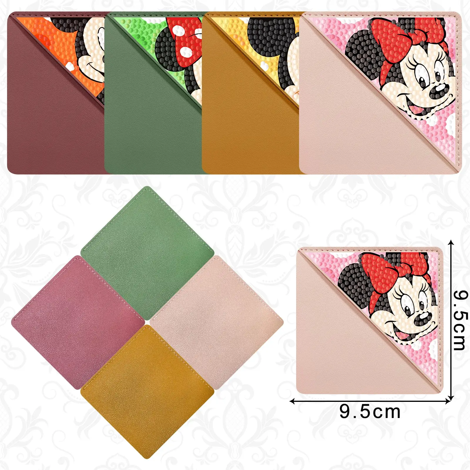 DIY Disney diamentowy obraz zakładka do książki Mickey Minnie Bag narożna 5D diamentowy obraz mozaika cyfrowy prezent haft sztuka