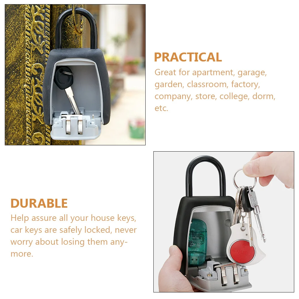 4-veilig waterdicht metaal voor thuiskantoor Garagesleutelkluis Wandmontage Lock Box Storage Security Key Lock Box
