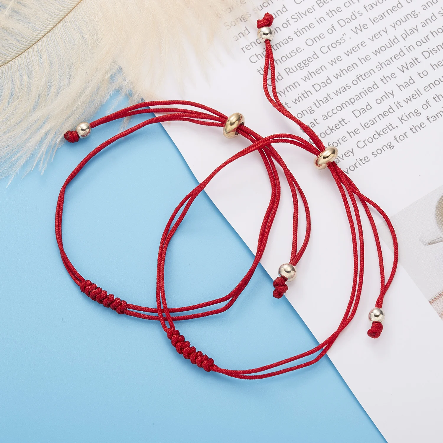 Handmade 7 Knots Lucky Red String Bracelets Protection Good Luck Fate Amulet Success Prosperity Rope Couple Friendship Jewelry