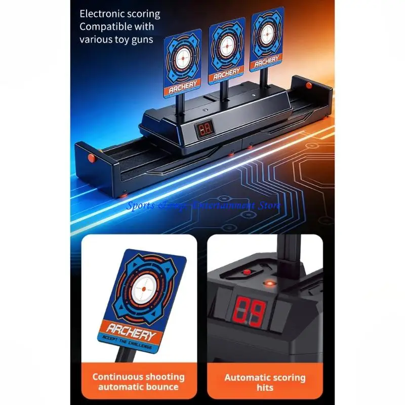 G7NF Dynamic Moving Triple Targets With Score Tracking Automatic Return Electronic Scoring Targets Ball Sprayers Agains