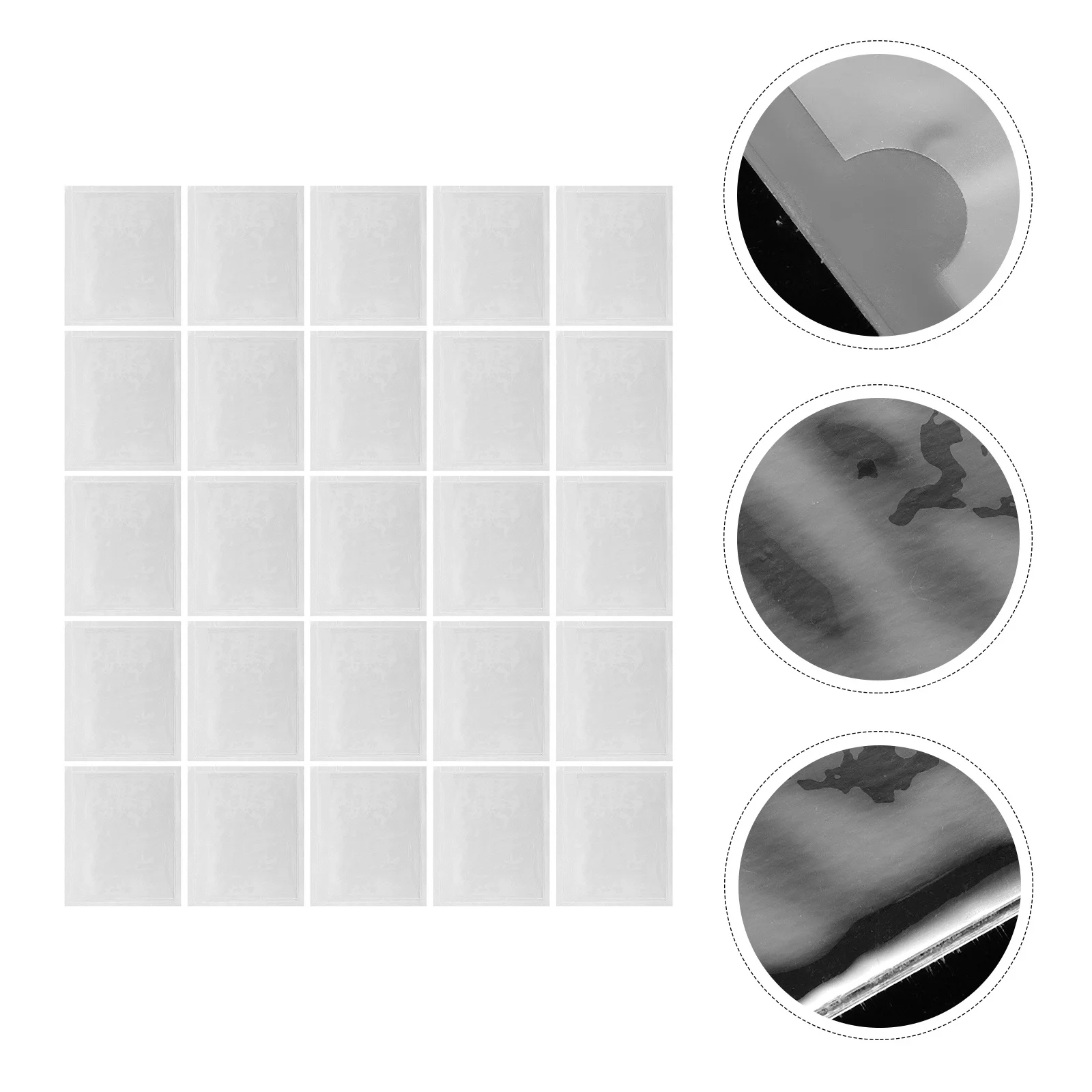 30 قطعة حقيبة ملصقات ذاتية اللصق حامل بطاقة المواد أكمام شفافة لتنظيم حماية البطاقة مكتب الاستخدام المدرسي #3