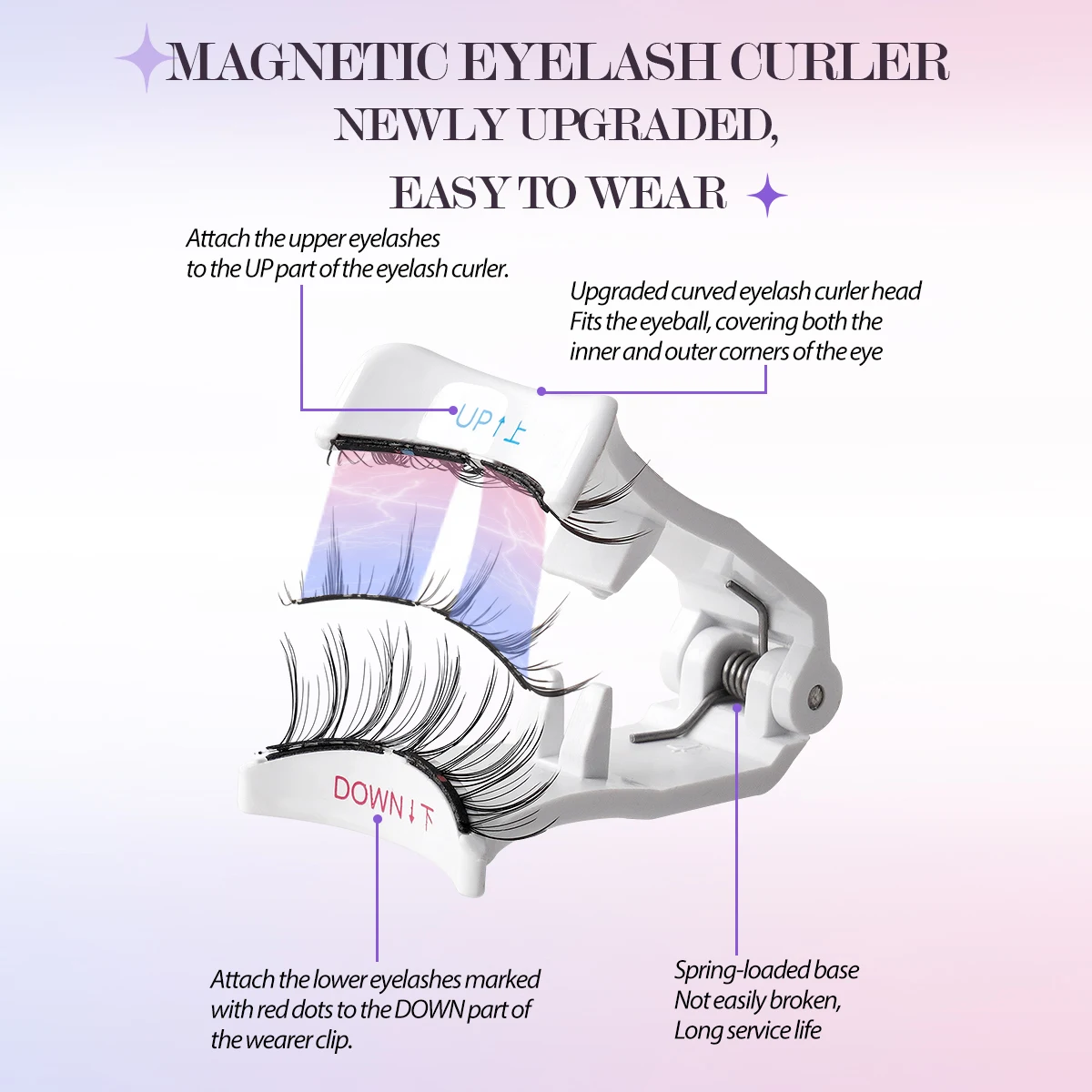 MAGEFY Pestañas magnéticas suaves con aplicador Pestañas de ojos de gato naturales reutilizables sin pegamento Extensión de 6-11 mm Fácil de usar y quitar