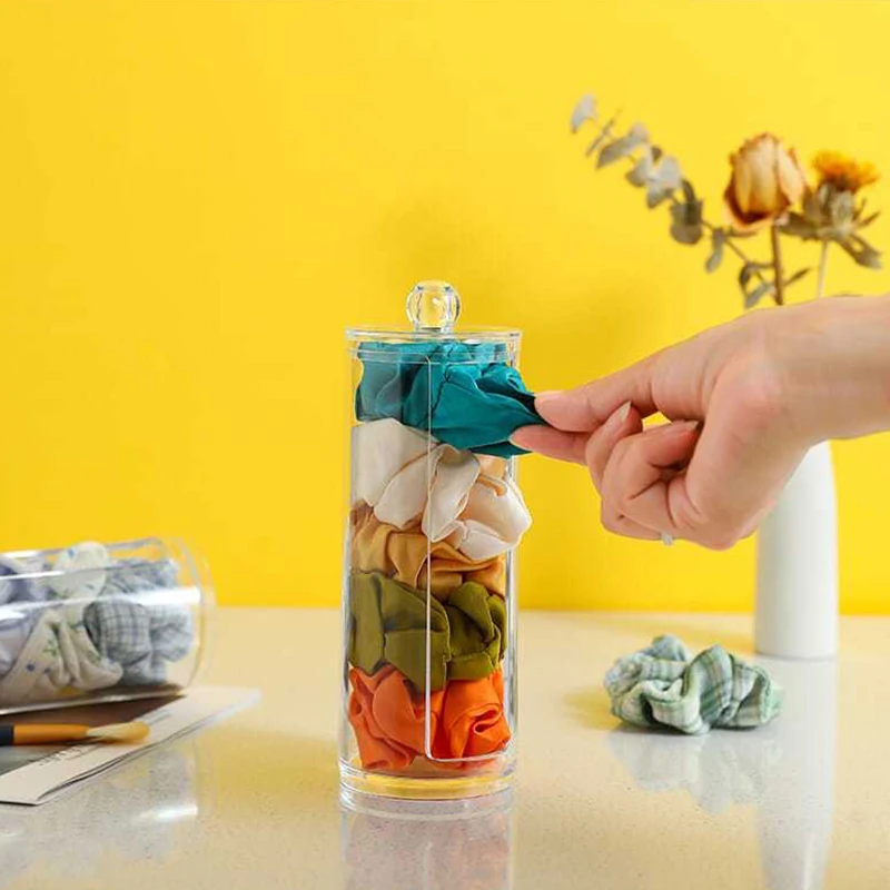 Hair Rope Storage Box Transparent Box Cosmetic Cotton Storage Box Hair Accessories Hairpin Storage Box Sundries Storage Box