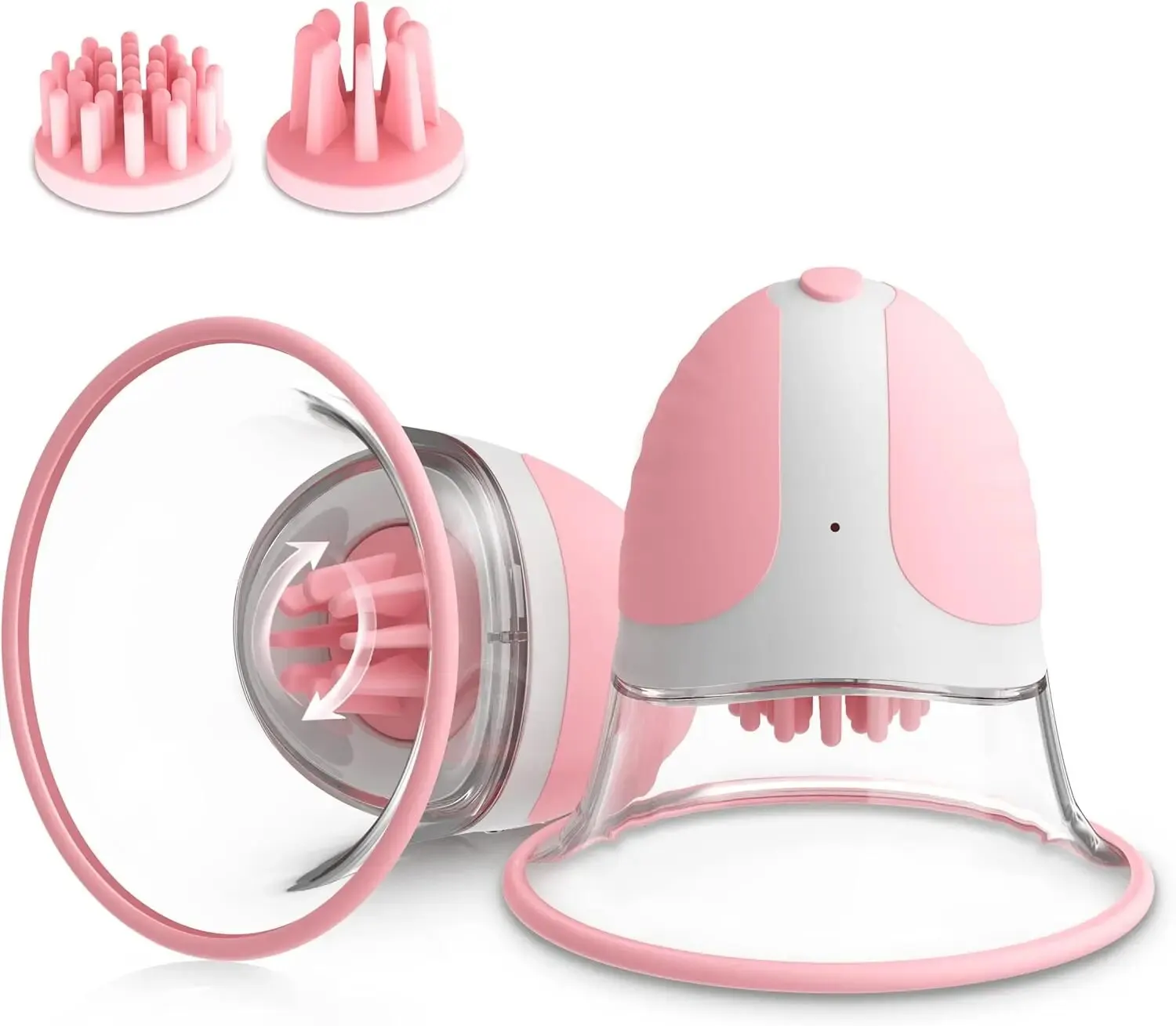 Nipple Toy Clamps, Strong Sucking Stimulator Massager with 10 Vibrator Rotation Modes, Rechargeable Adult Sex Toys for Women Cou