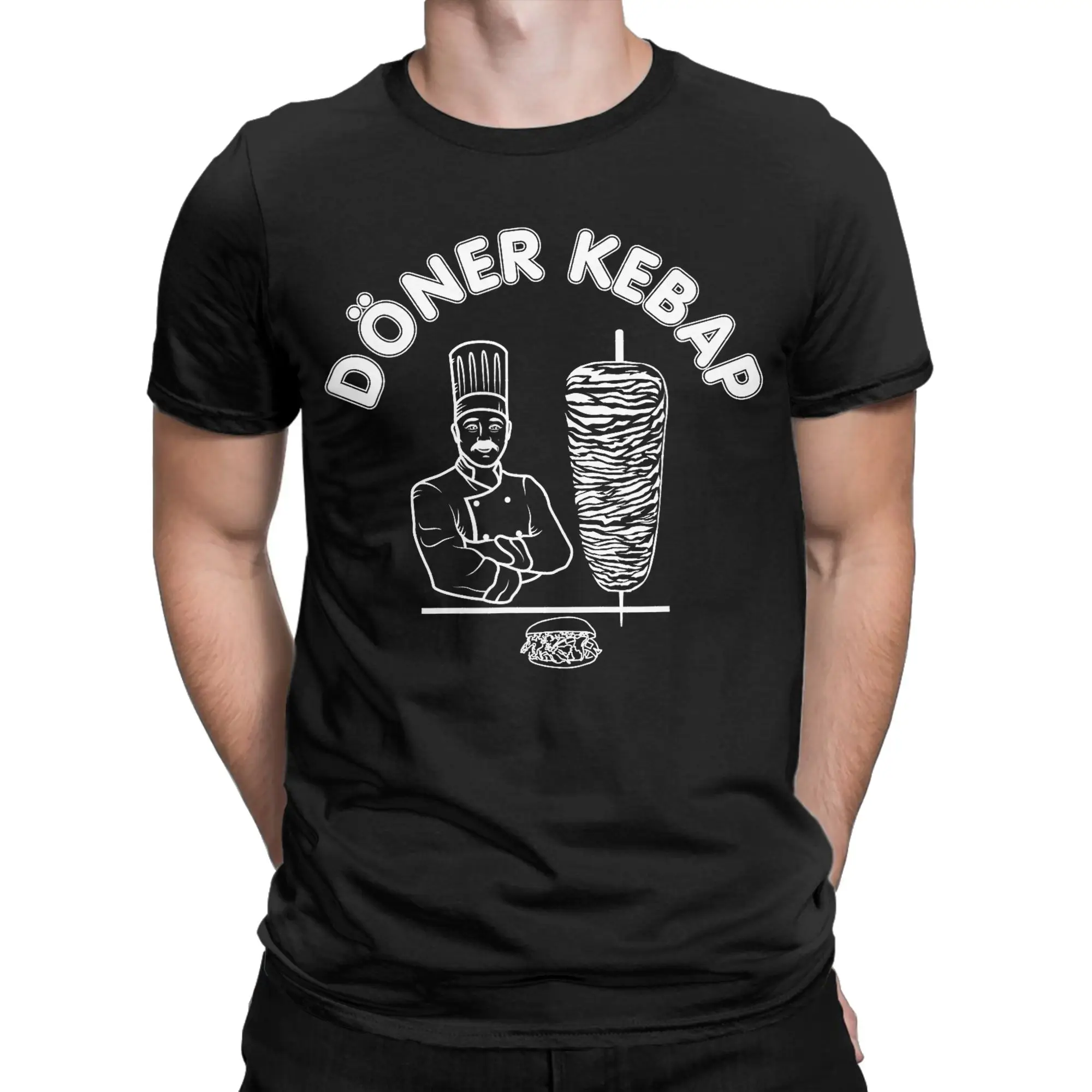 Döner Kebap Kebab Cook & Kebab Skewer T Shirt Men  Y2K T-Shirts Summer O-Neck Fashion Tees Wholesale Oversized Tops