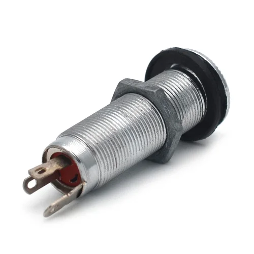 Imagen 2 del producto 10 unids/lote oro/cromo/negro cilindro roscado entrada de salida guitarra bajo Jack enchufe 1/4 ""6,35mm conector de salida de pastilla