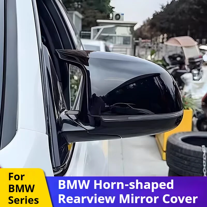 

For BMW 3 4 Series i3 2012-2024 Rearview Mirror Cover Black Car Side Door Rearview Side Mirror Cover Cap Exterior Accessories