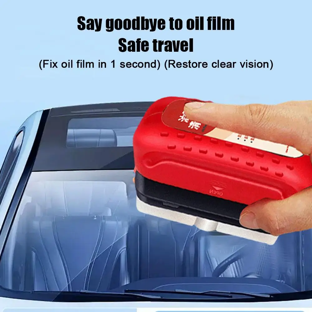 Car Glass Cleaner Automotive Glass Sponge Cleaning Brush Windshield Oil Film Cleaner Glass Polishing Agent 120ml Car Maintenance