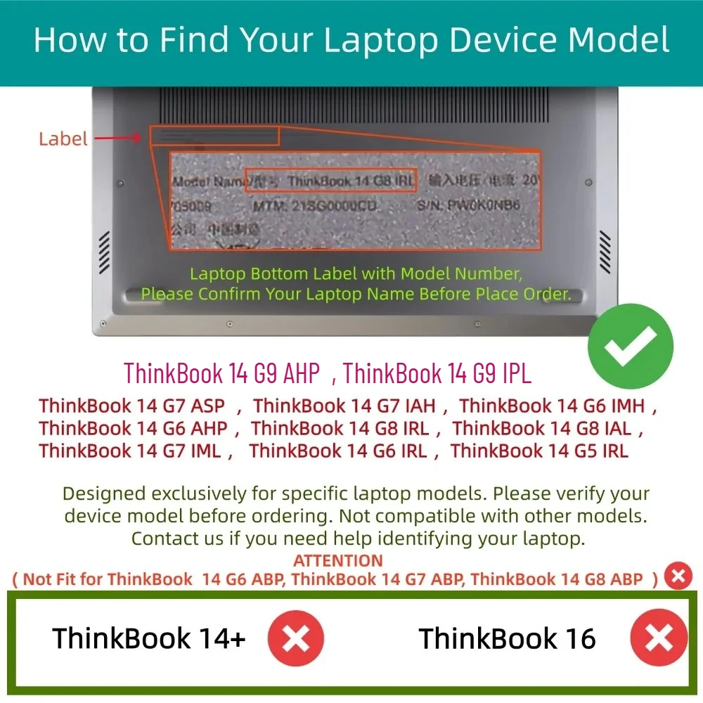 Matte Hard PC Case for Lenovo ThinkBook 14 G5 G6 G7 G8 G9 ASP IAH IMH AHP IRL IAL IML 14 Inch 2023-2026 Anti-Scratch Cover