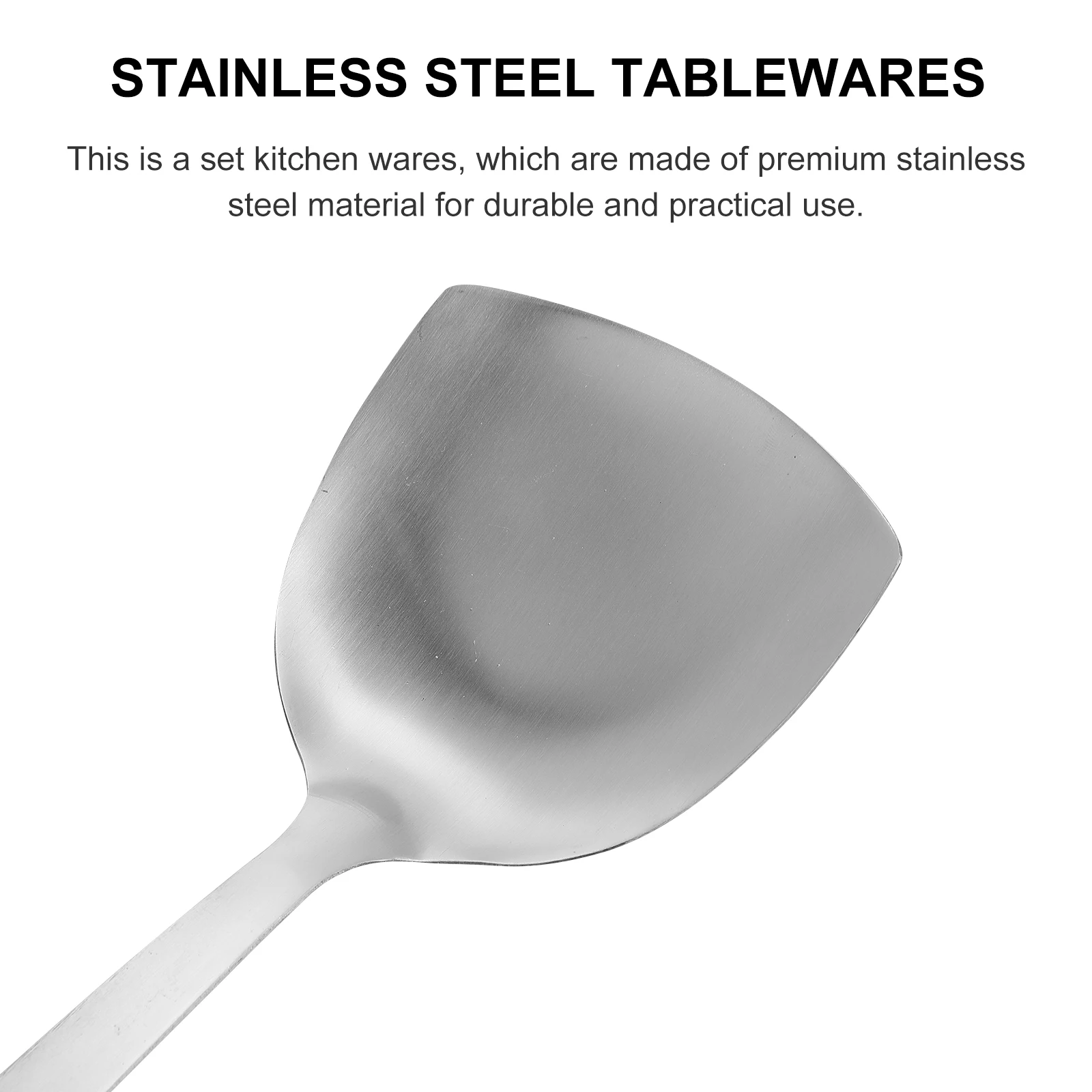 

1 set Stainless Steel Cooking Utensils Set Spatula Soup Spoon Kitchenware Tools Corrosion Resistant Hanging Hole Kitchen