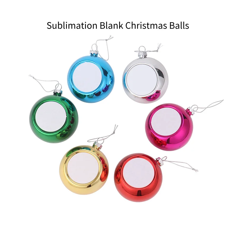 Christmas Balls Sublimation Blanks Ornament Ball Party Home Garden Xmas-Tree Christmas Decorations For Photo Logo Print