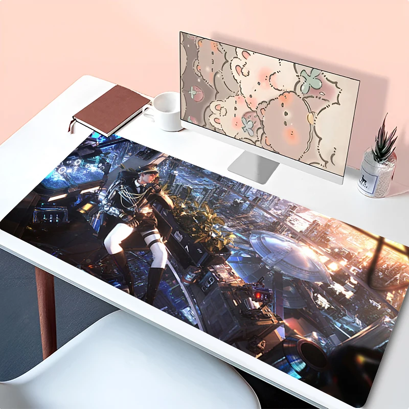 Mousepad Anime Mouse Pad Gaming Accessories Office Keyboard Pad Large Desk Mat PC Rubber Love And Deepspace Caleb Extended Pad