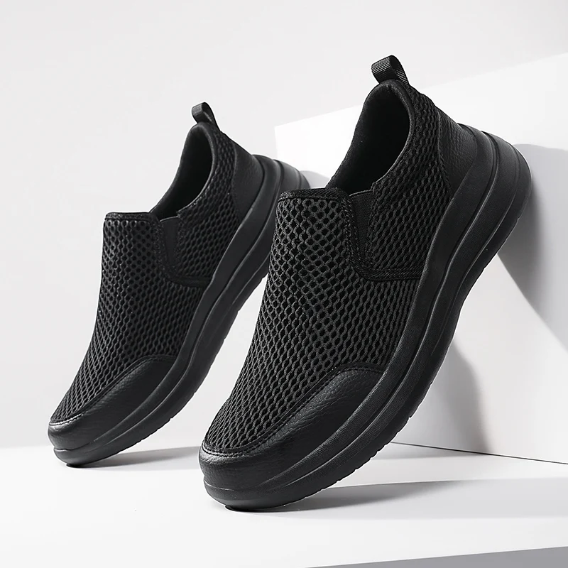 YRZL Men's Footwear 2025 Summer Mesh Walking Shoes Breathable Sneakers Non Slip Comfortable Loafers Casual Sports Shoes for Men
