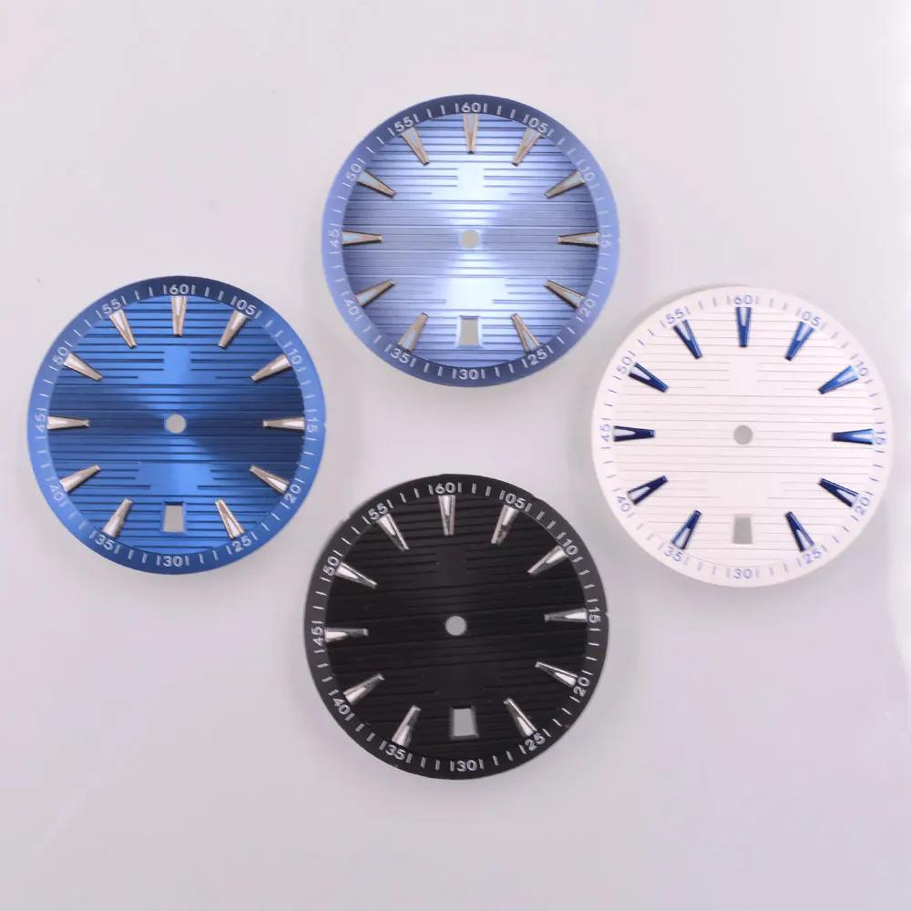 33.5mm Sterile Watch Dial Green Luminous  Fit 6.0 o'Clock Calendar Window NH35 NH35A  Automatic Movement Accessory Parts