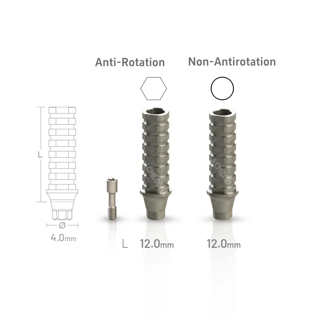 cilindro-per-impianto-dentale-oss-abutment-temporaneo-vite-in-titanio-oss-4510-4010-standard-mini-anti-rotazione-non-anti-rotazione