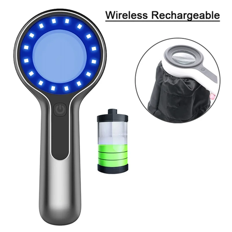 【مشعبية】مصباح الخشب محلل الجلد بالأشعة فوق البنفسجية مكبرة لجمال الوجه اختبار ضوء المصباح الخشبي لاختبار تحليل العناية بالبشرة