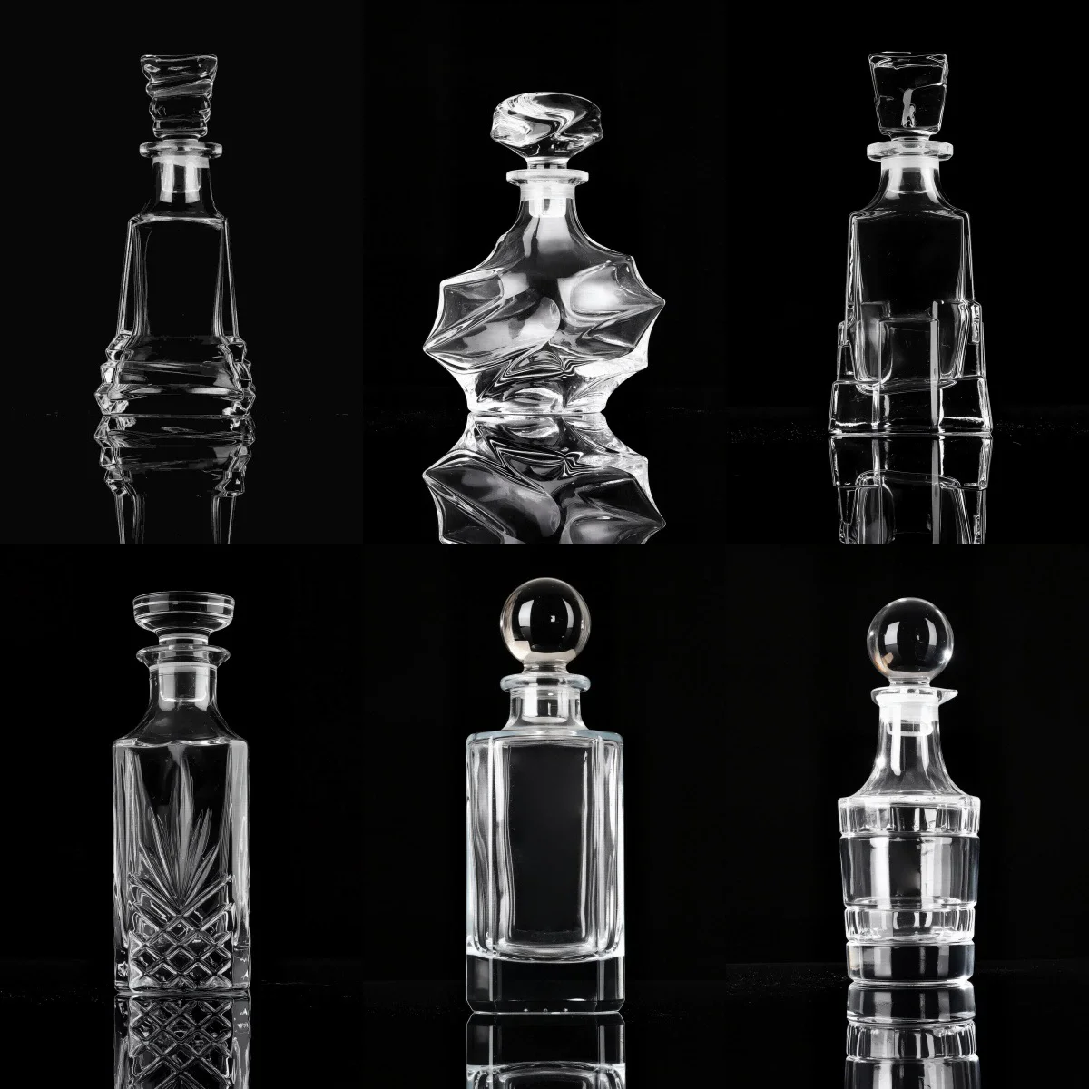 

1Pcs New With Screw Cap Wine Bottle Spirit Alcohol Liquor Transparent Whiskey Decanter Small 150ml Glass Bottle