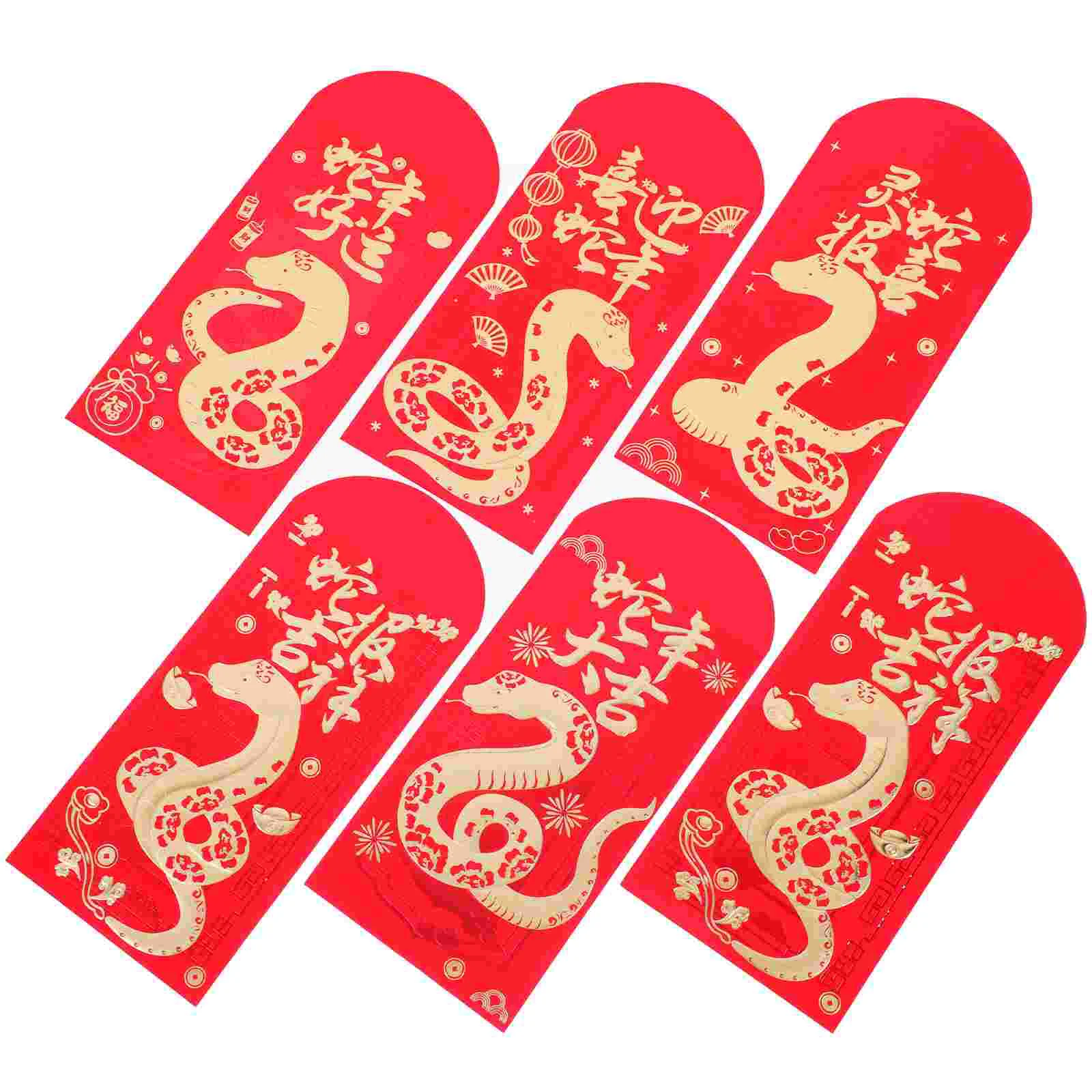 

30 Pcs Lunar Calendar Year of The Snake Red Envelope Envelopes New Paper Chinese