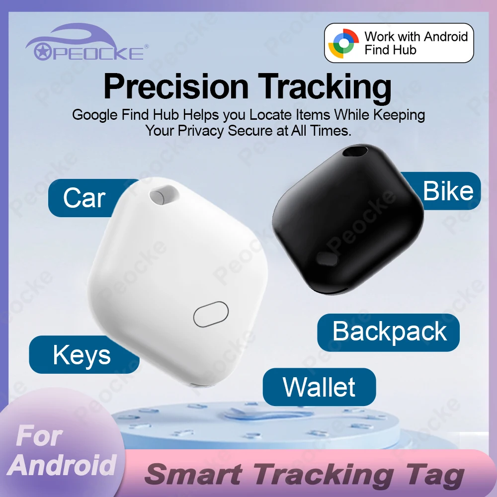 

Умный Bluetooth GPS-трекер для Android Key Wallet Сумки Finder работает с устройствами Google Find Hub Smart Tag Anti Lost Reminder