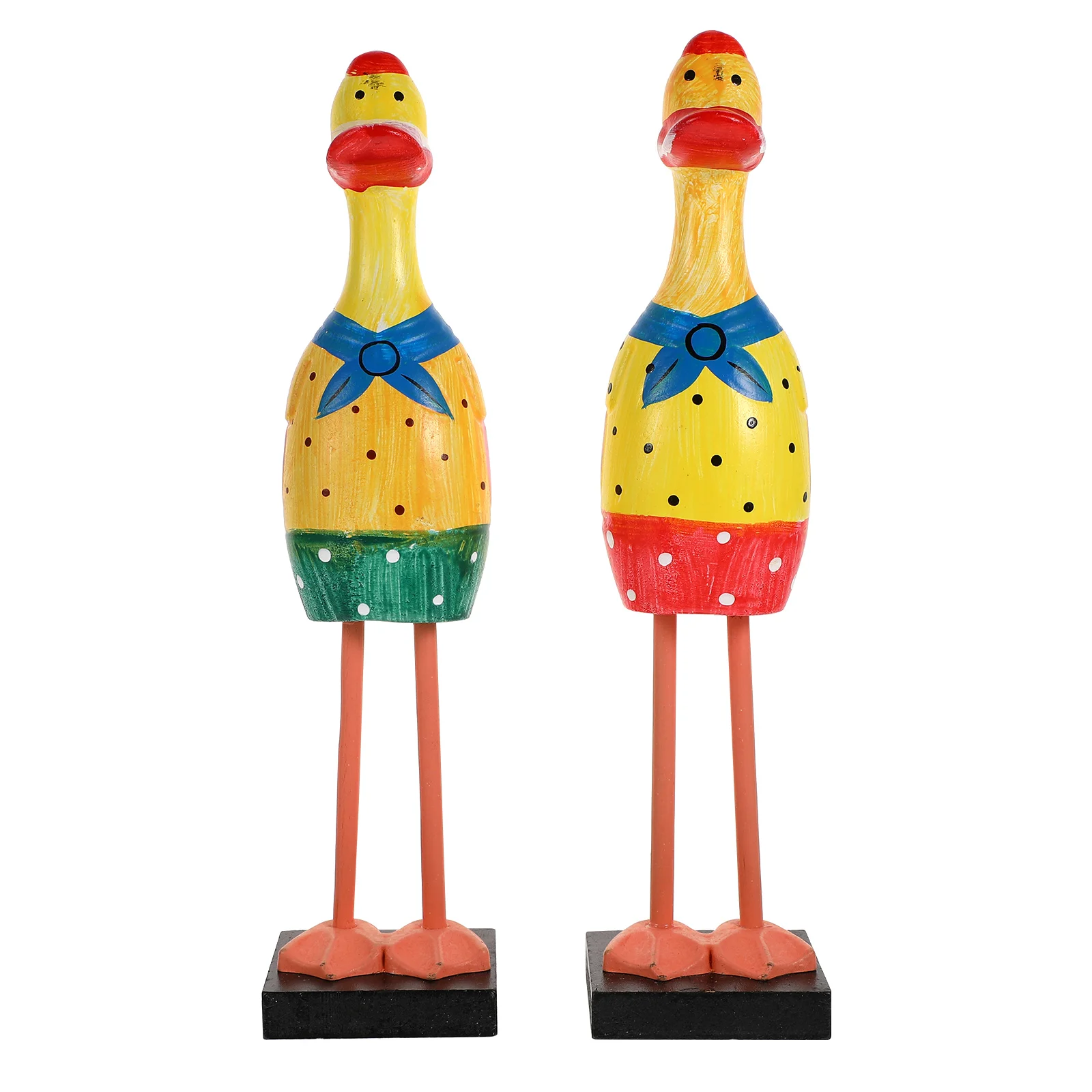 

2Pcs Couple Ducks nament Wooden Desktop Decoration Home Toy Unique Design Photography Prop Gift Choice