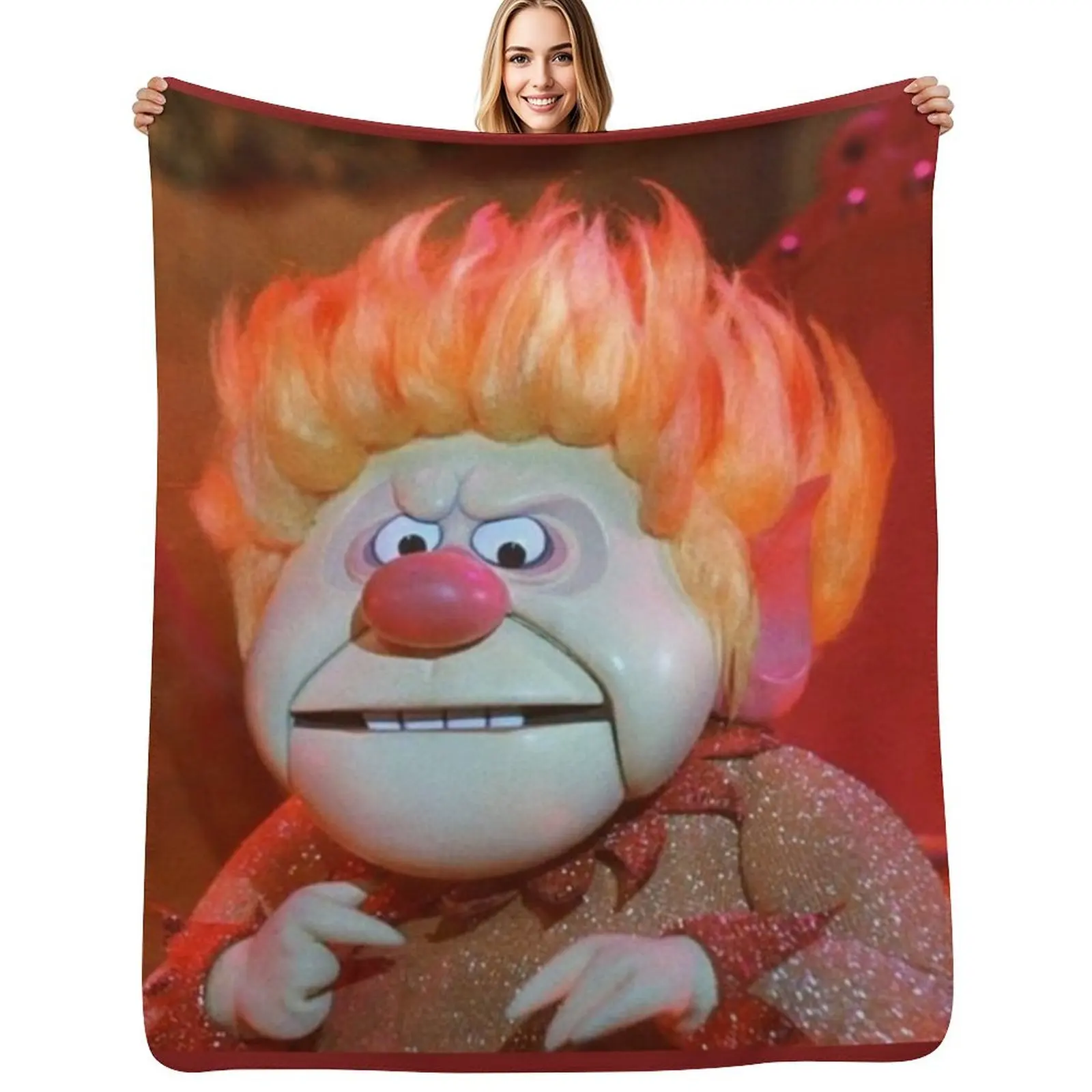 Heat Miser Throw Blanket Cozy Light Blanket for Travel Camping Picnic