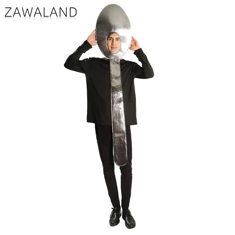 Zawaland السكاكين الشوك والملاعق تأثيري حلي كرنفال ملابس تنكرية زوجين يتوهم أدوات المائدة الزي مرحلة الأداء دعوى