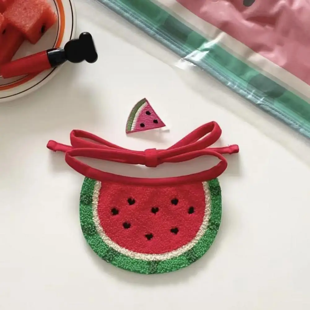 Pet Bib Adjustable Size Suitable for Dogs Cats Pet Bib Adjustable Pet Bib Soft Saliva Towel for Cats Dogs Cute Watermelon Shape