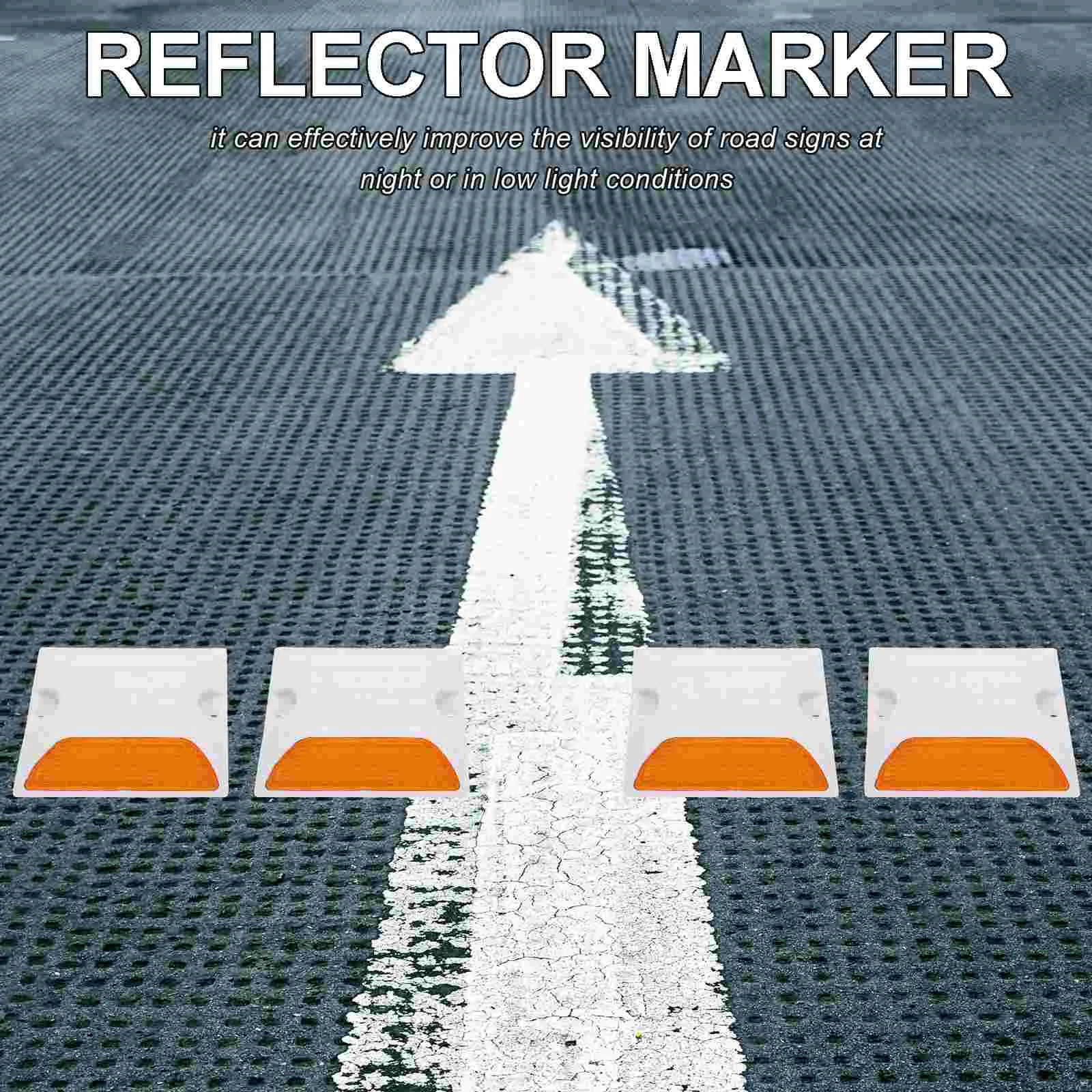 2 Pcs Reflective Road Signs Automotive Trailer Reflectors for Driveway Markers Stud Highway