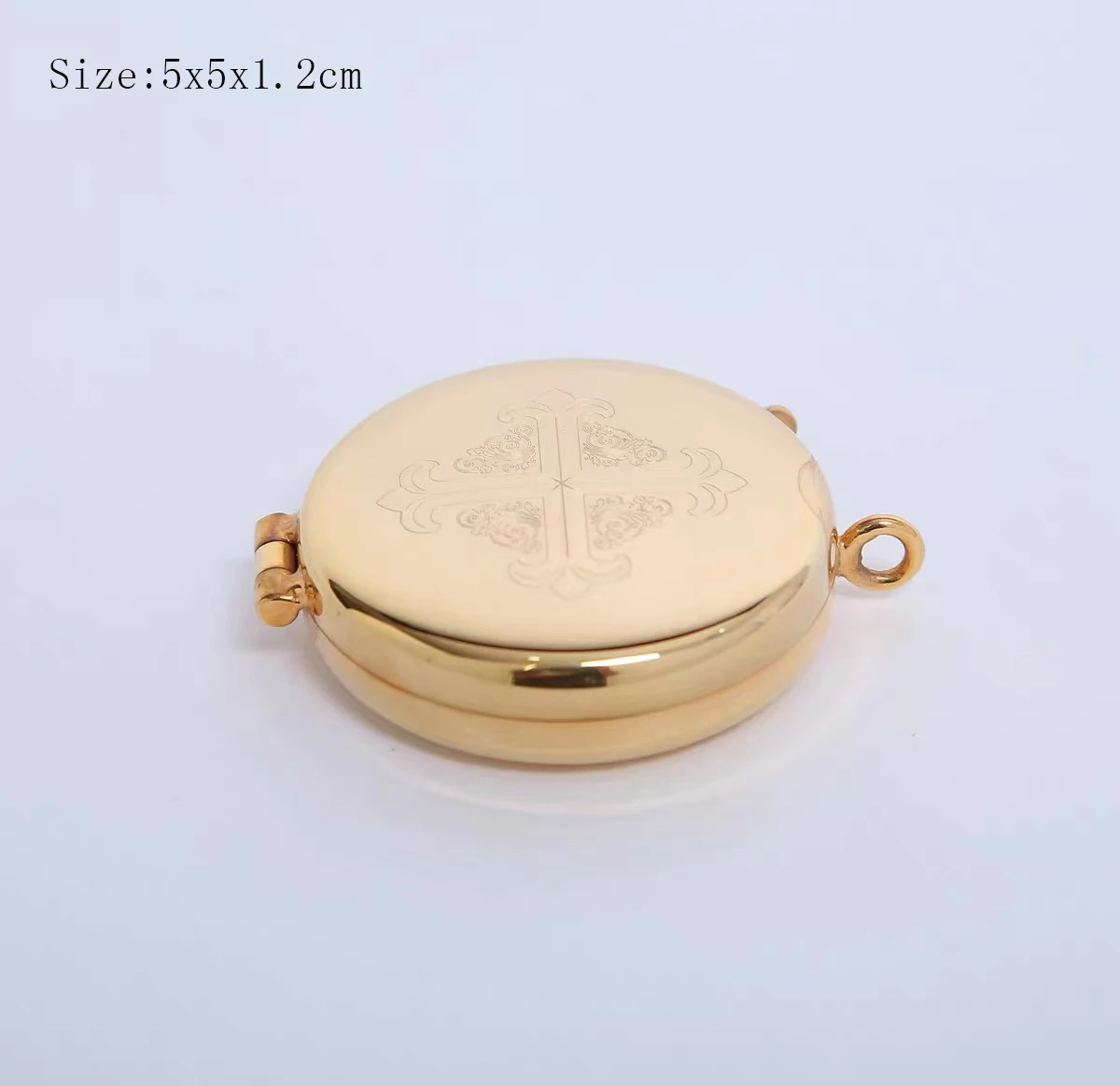 Pyx for the Eucharist, Catholic Brass Host Carrier, Religious Hostpital Church, Holy Communion Pyxes for Hosts