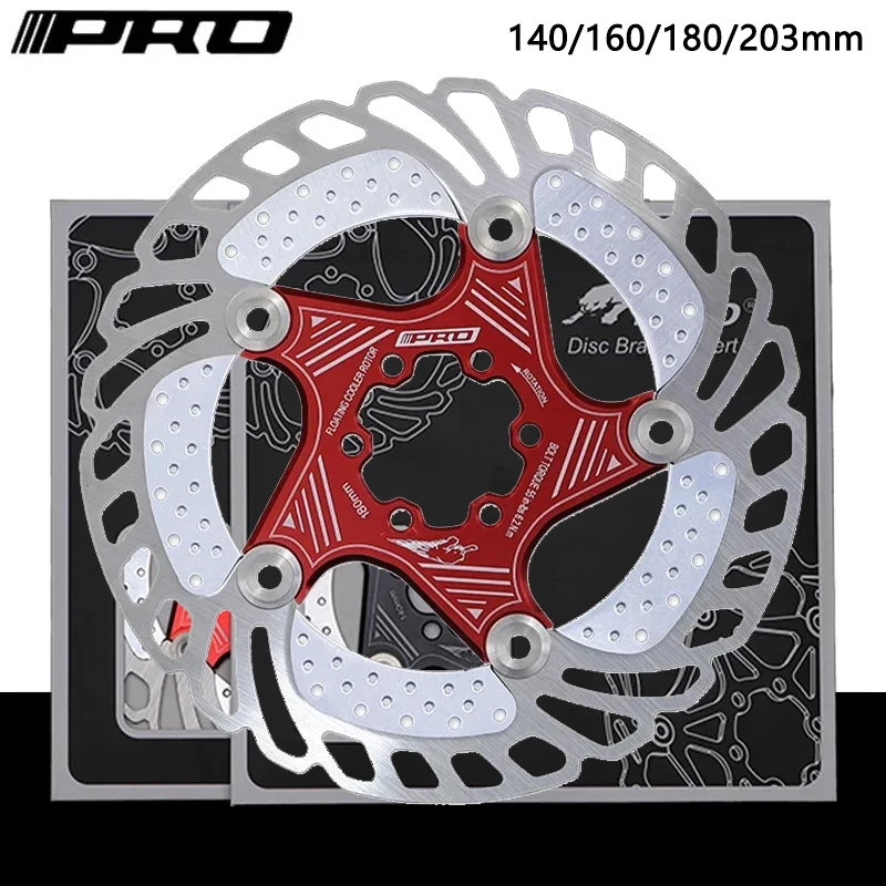 

IIIPRO Bike Disc Brake Rotor 140/160/180/203mm Floating Design with 6-Bolt Cooling Tech | Compatible with XC/MTB/Road MTB Bikes