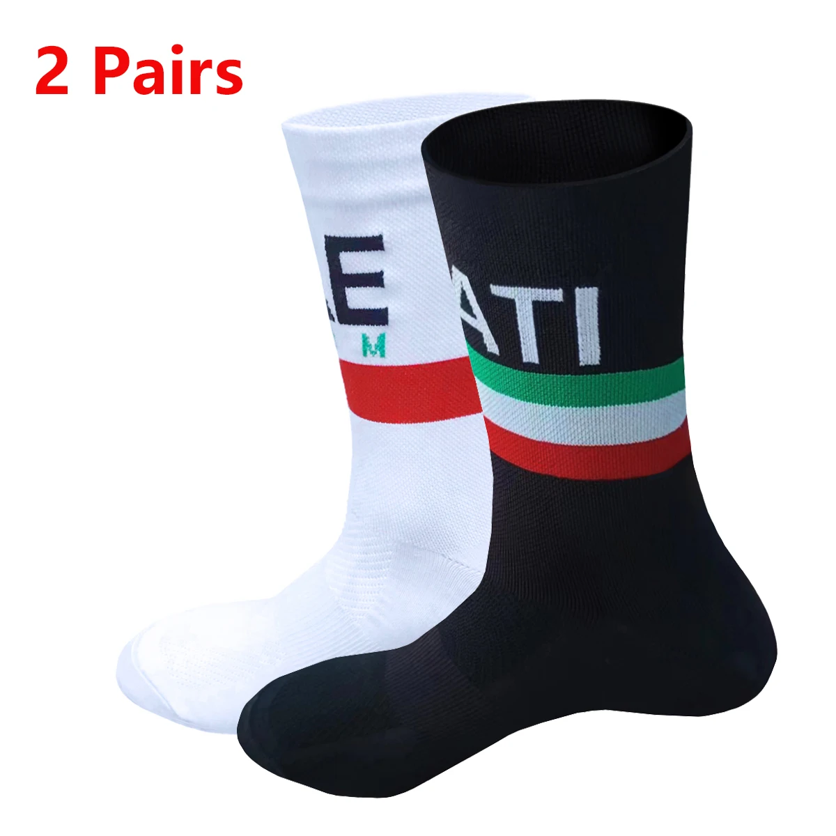 2 Pairs ITALIA TEAM Socks Men Women MTB Ropa Ciclismo Cycling Socks Fashion Quick Dry Football Rugby Sports Running Socks