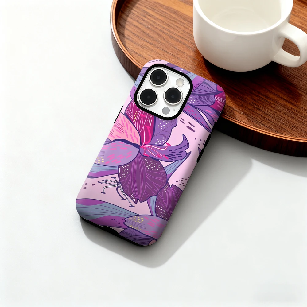 

Luxury Boho Floral Fantasy Phone Case for iPhone 17 16 15 14 13 12 11 Pro Max Air Plus Luxury Double-layer Back Cover