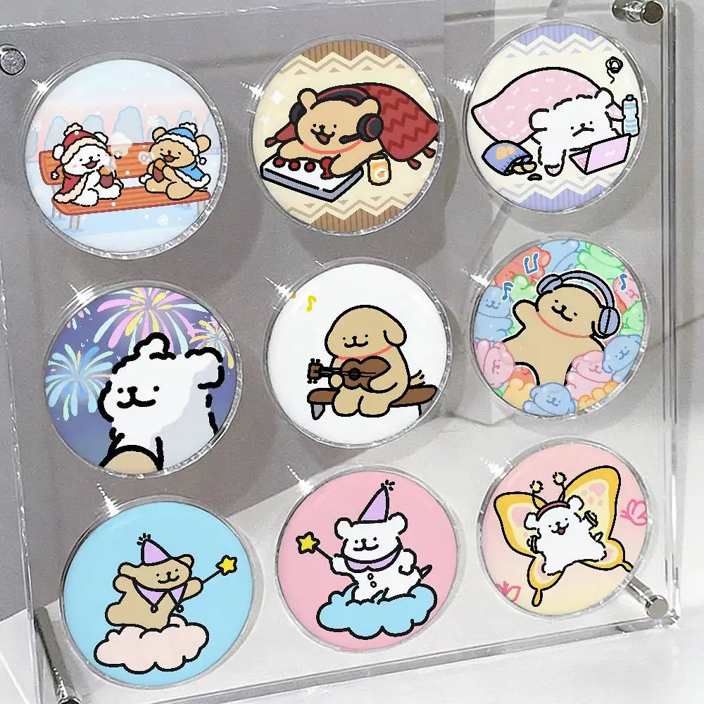Cute M-Maltese Badges Tinplate Soft Button Pin Brooch Metal Badge Custom Jewelry Accessories Hat Bag Lapel