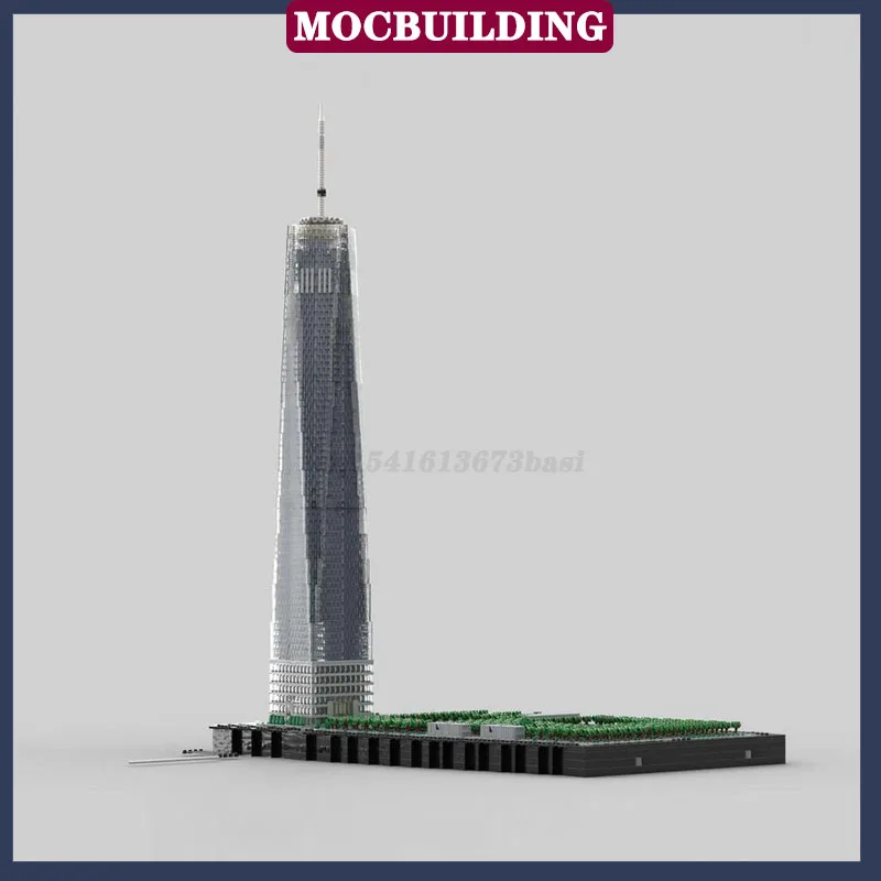 MOC City Architecture One World Trade Center 1/650th Scale Set Model Building Block Street View Collection Series Toy Gifts