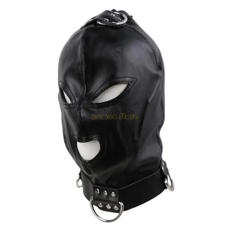 31BF Leathers Hoofd Harness Party Maskers Sex Toy Women Men Cosplays Head -hoofddeksels